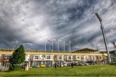 Außenansicht des Stadions Aldo Drosina