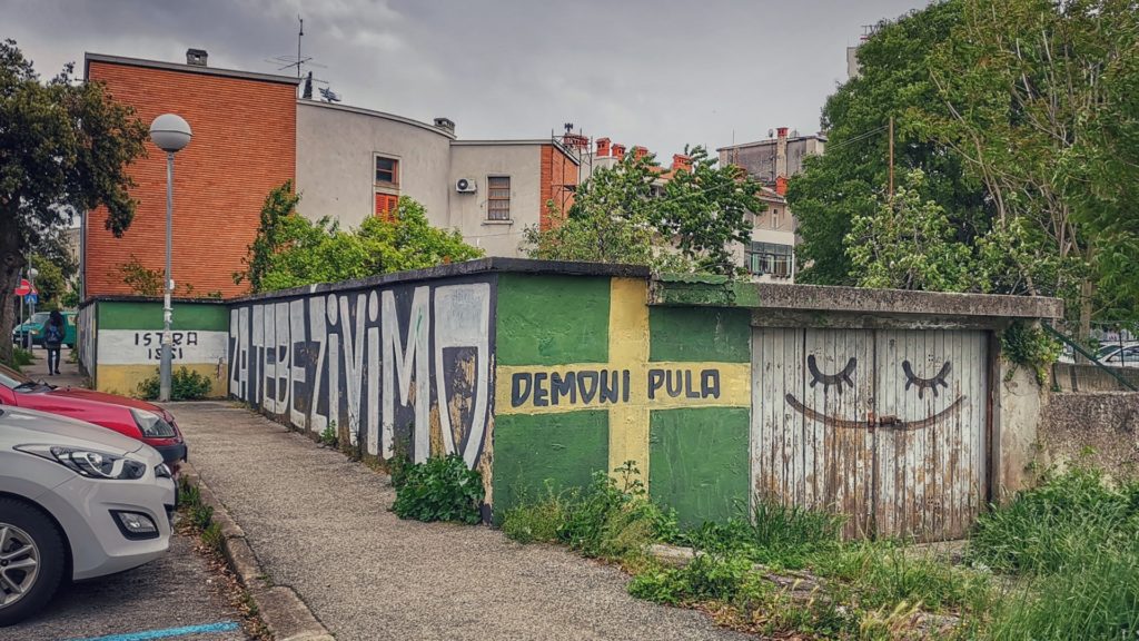 Pula Istra Fußball Graffiti