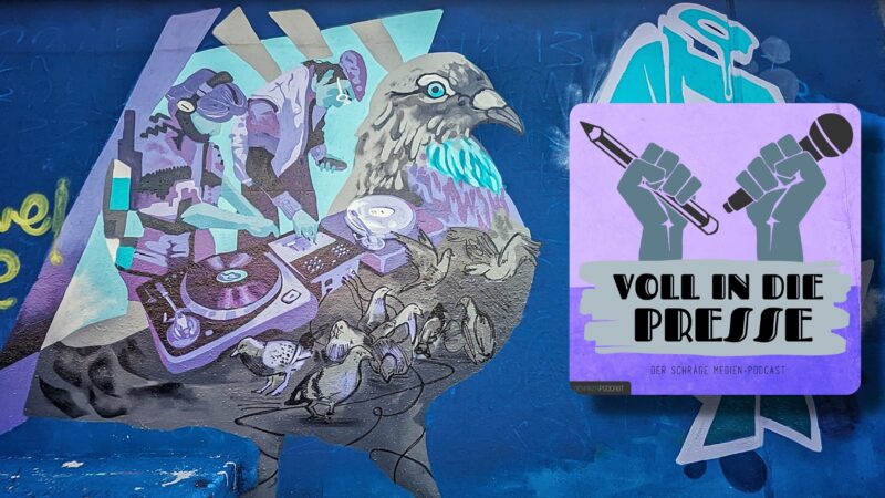 Podcast Cover Voll in die Presse Episode 87 Staffel 4 - Zoom Edition